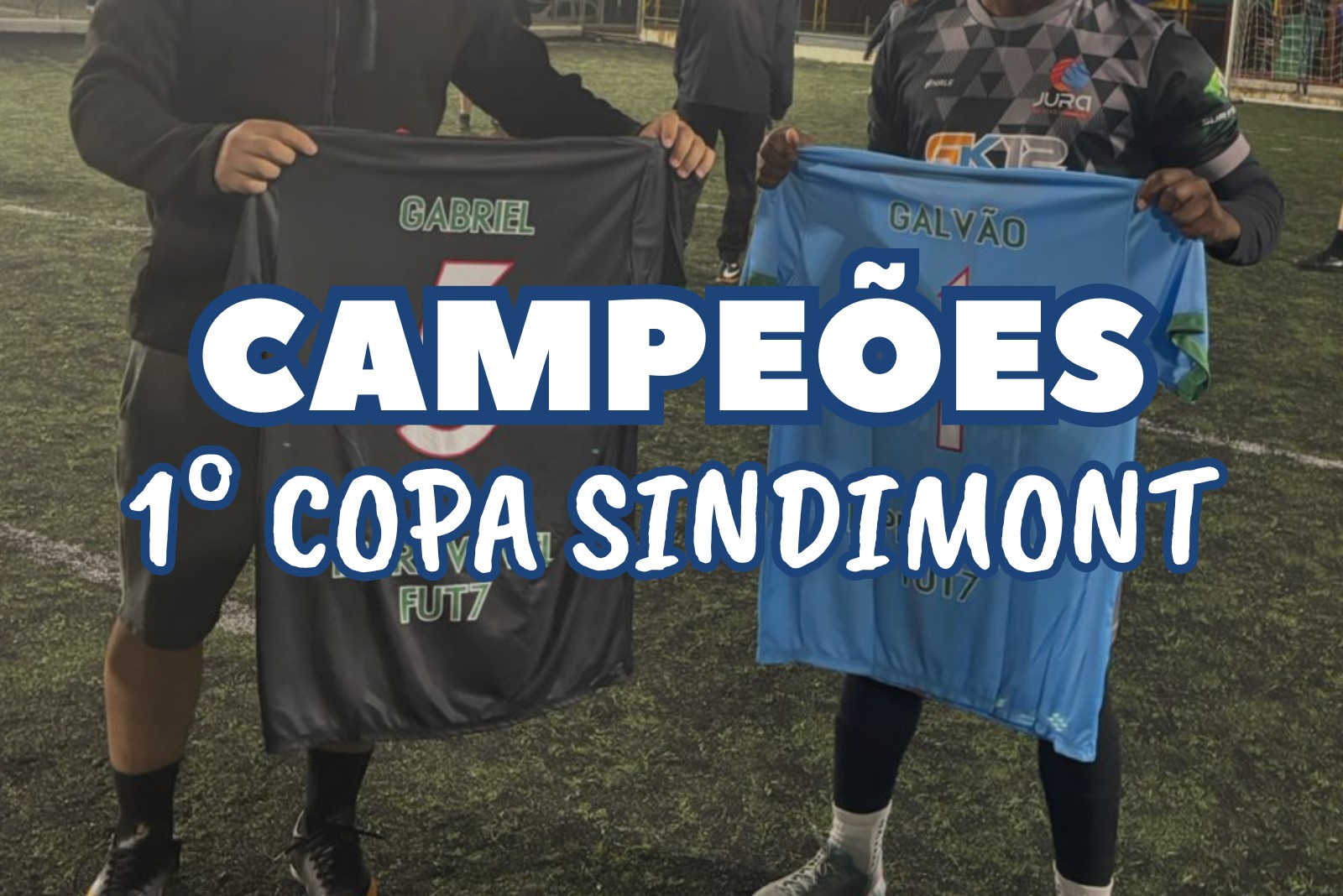 CAMPEÕES DA 1ª COPA SINDIMONT FUT-7 RECEBEM PREMIAÇÃO