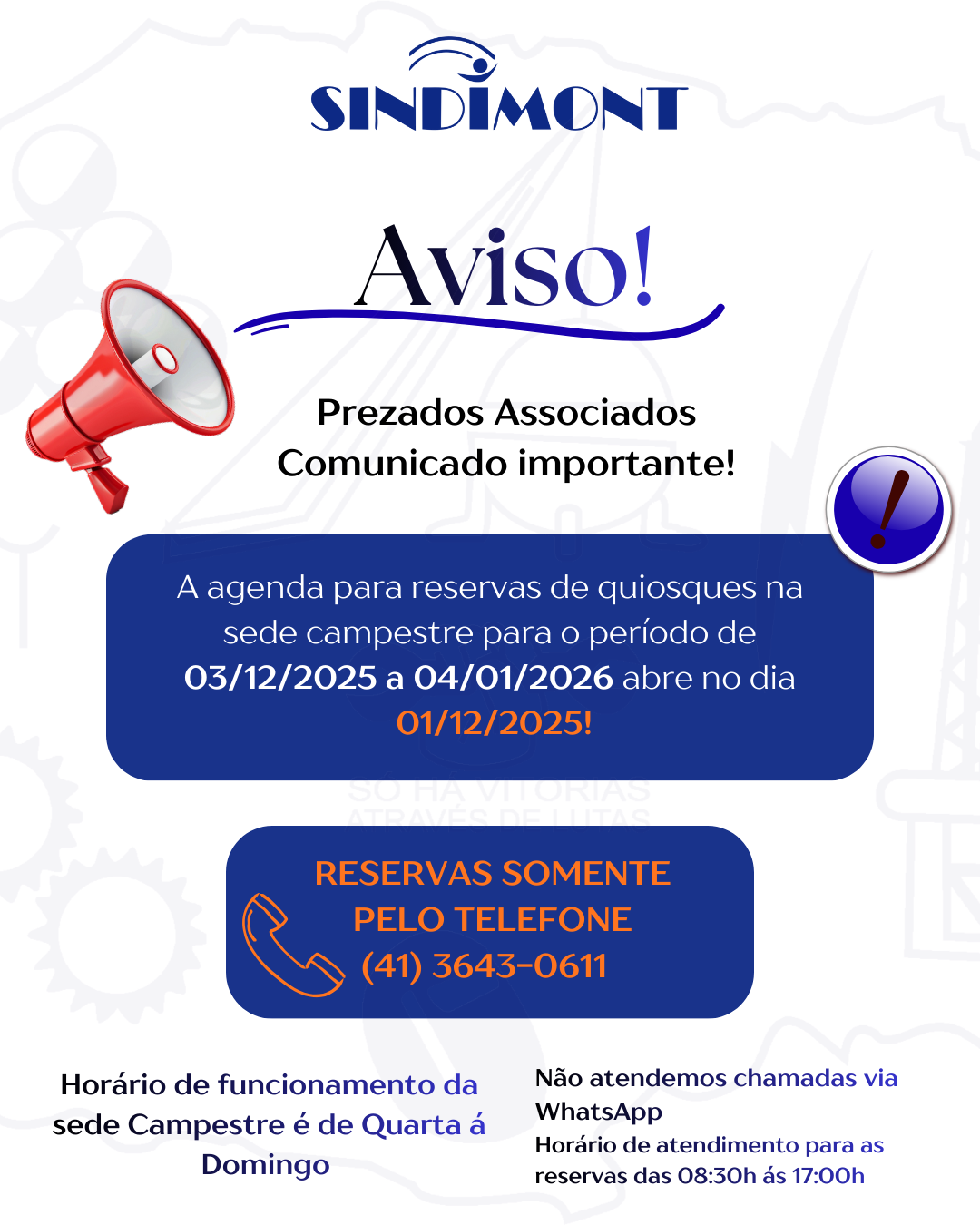 COMUNICADO IMPORTANTE SEDE CAMPESTRE 